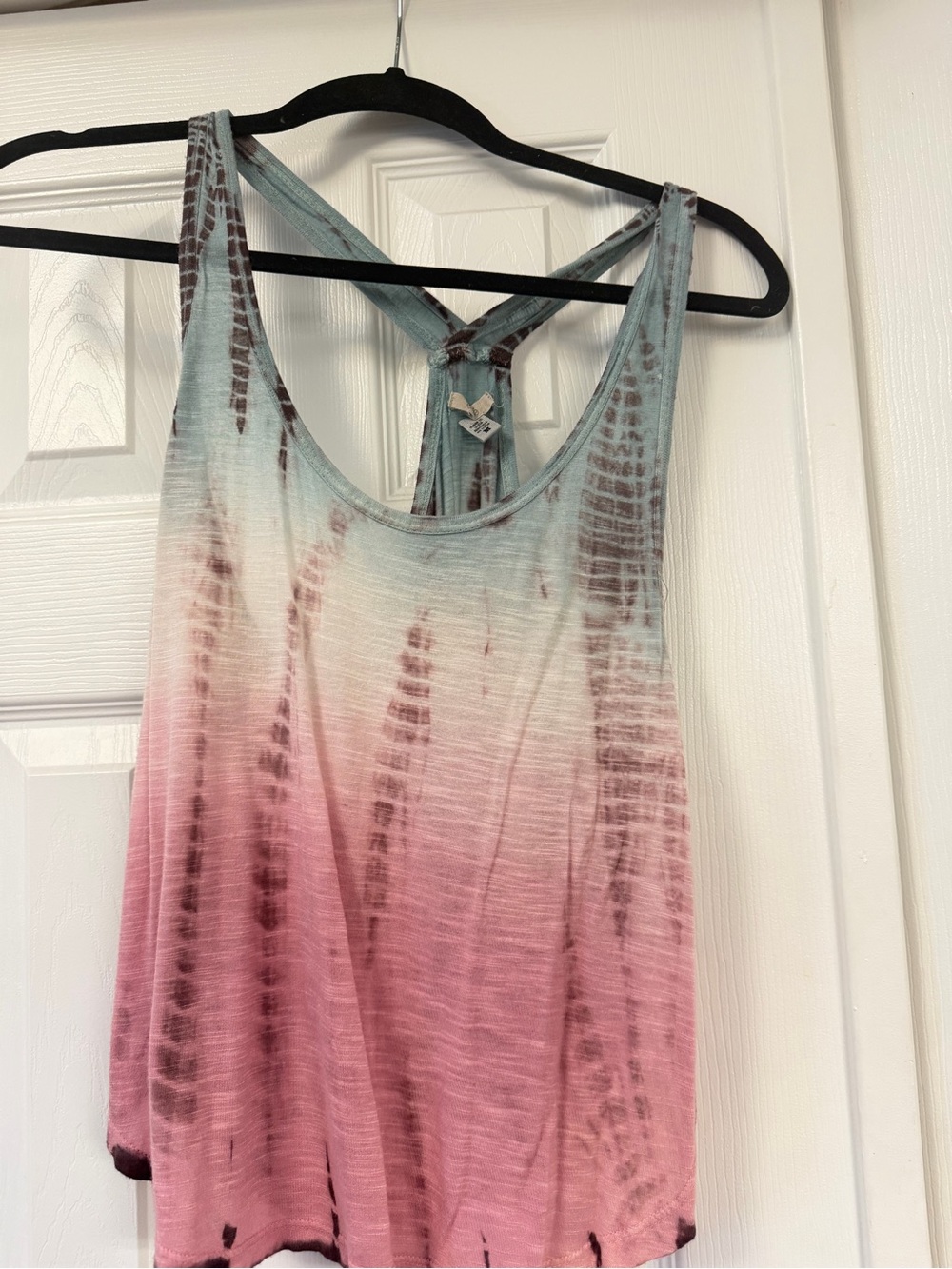 Urban Outfitters Pink & Aqua Tie-Dye Racerback Tank